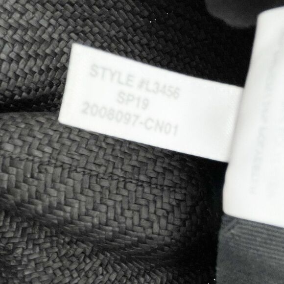 Madewell Wide-Brimmed Straw Fedora Sunhat in Faded Black | Gray Women’s Size S/M - Picture 13 of 16